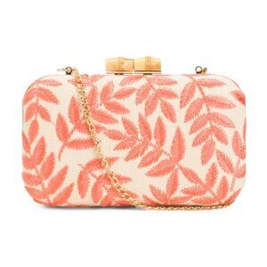 ALESSIA BIANCHI Embroidered Clutch With Clasp